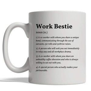 Work Bestie Define, Gift for Boss, Work Mugs