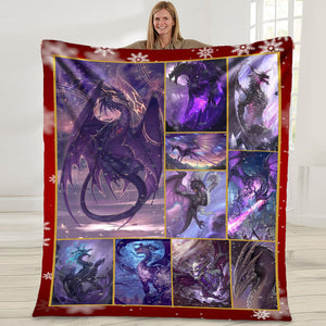 Dragons Christmas Blanket