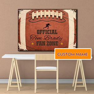 Official fan zone, Rugby Canvas, Personalized Canvas