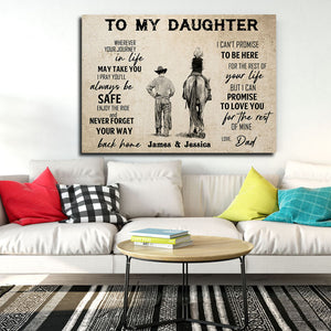 To my Daughter, I can promise to love you for the rest of mine, Personalized Canvas