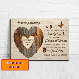 A Limb Has Fallen From The Family Tree, Couple Canvas, Personalized Canvas