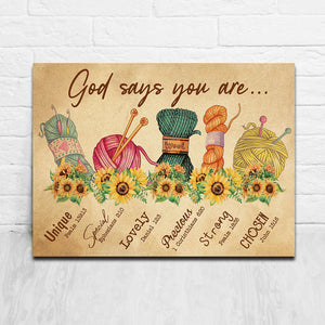 God says you are, Sewing lover Canvas, Gift for Her Canvas