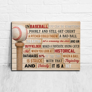 Baseball Canvas - In Baseball, You Can do Something, Wall-art Canvas