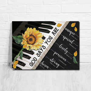 God says you are strong, Piano Canvas, Wall-art Canvas