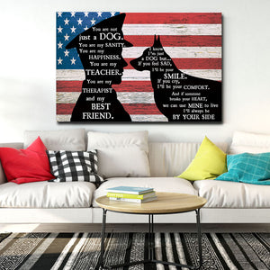 Police and German Shepherd, I'll always be by your siide, Dogs lover Canvas, Gift Idea Canvas