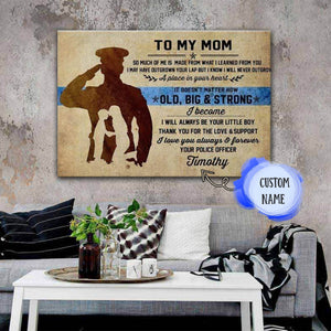 To My Mom Vintage Personalized Canvas
