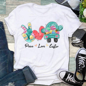 Candy Peace Love Easter T-shirt, Gift for Son T-shirt, Birthday Gift