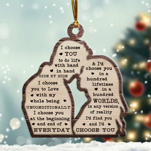 I miss your everything I watch you every day, Couple Ornament