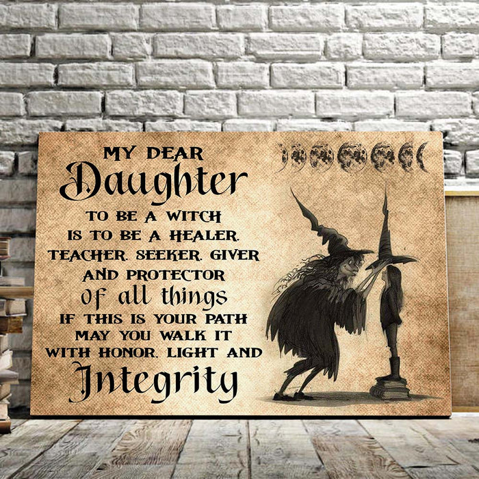 Mom And Daughter, Witch Halloween - My Dear Daughter, To Be A Witch Canvas