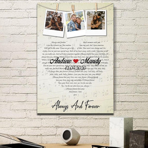 Always and forever each moment with you, Couple Canvas