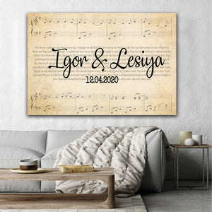 I set out on a narrow way many years ago, Lyrics song Couple Canvas, Personalized Canvas
