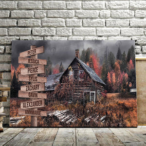 Abandoned house Street Signs Canvas, Personalized Canvas