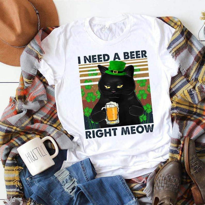 I Need A Bear Right Meow, Cats lover T-shirt, Bear Drinking T-shirt