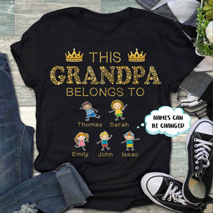 This Grandpa belongs to Family, Gift for Grandpa Shirt, Personalized Shirt