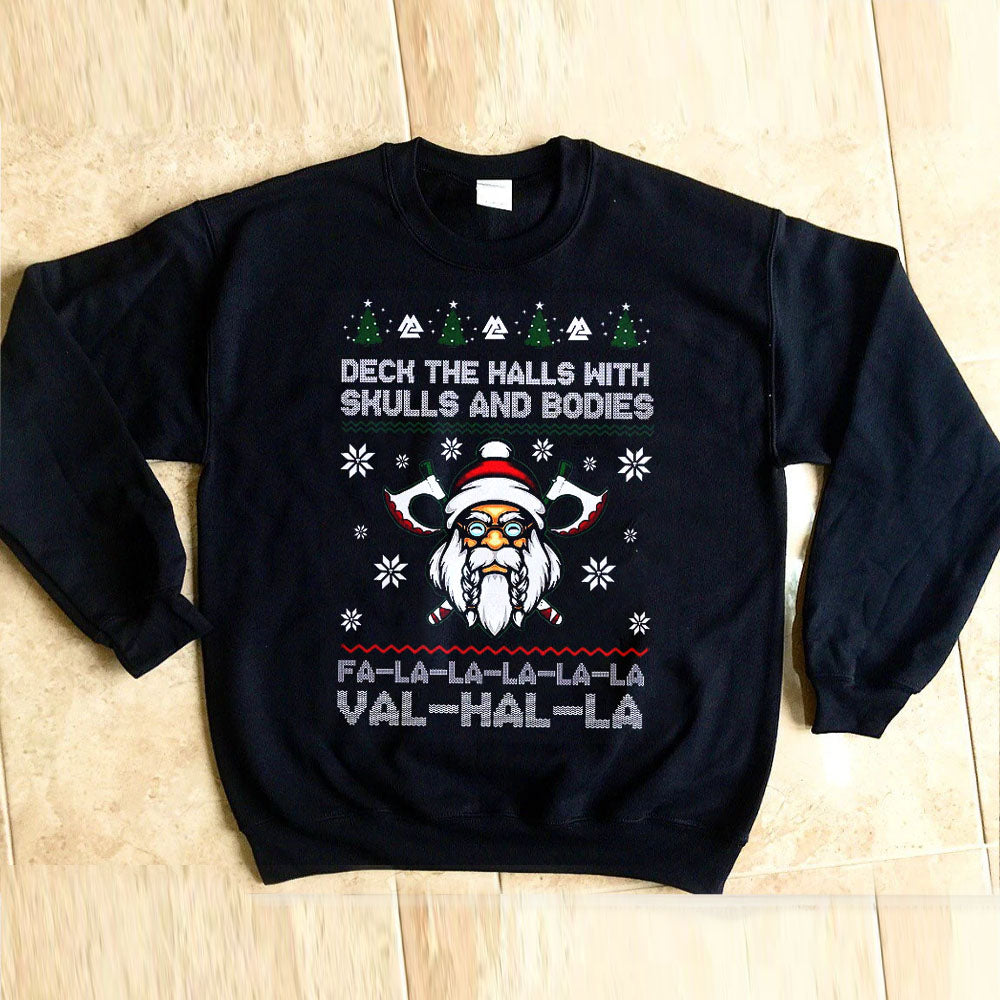 Copy of Velociraptor Fomular Dinosaurs ShirtaDeck The Halls With Skull And Bodies, Valhalla Shirt