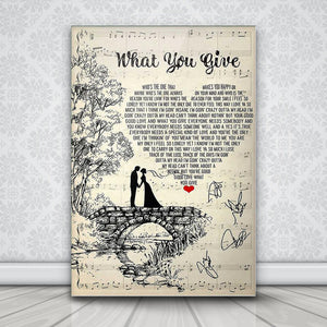 What You Give, Lyric song Canvas, Wall-art Canvas