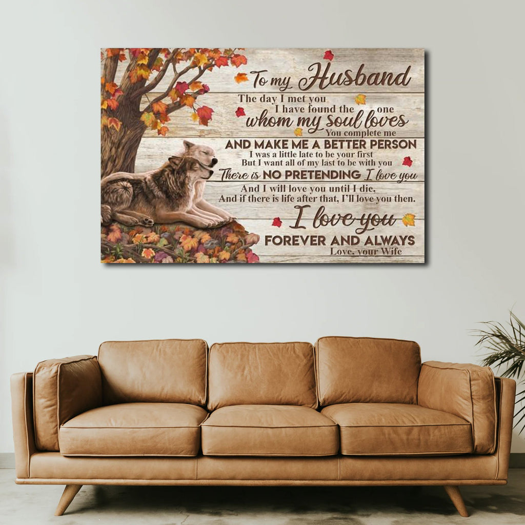 You Are Appreciated Wolves, Husband & Wife Canvas