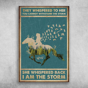 They Whispered To Her You Cannot Withstand The Storm Canvas- 0.75 & 1.5 In Framed - Home Living- Wall Decor, Canvas Wall Art