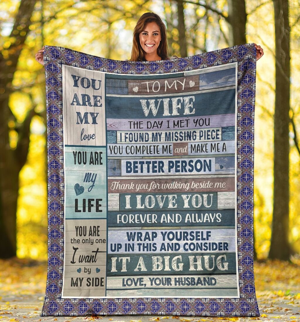 To My Wife Blanket, Wife blanket, Love Your Husband Blanket, Love letter blanket, Christmas 2020 Blanket, Christmas Gift, Wife gift