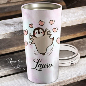 Personalized Penguins In The World Where You Can Be Anything Be Kind Stainless Steel Tumbler
