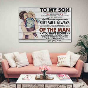 Mom And Son - To My Son, I Closed My Eyes For But A Moment And Suddenly Canvas - 0.75 & 1.5 In Framed -Wall Decor, Canvas Wall Art