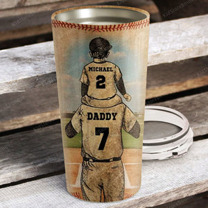 Dear Dad, Thank you for teaching me to play, Gift for Dad Tumbler, Personalized Tumbler