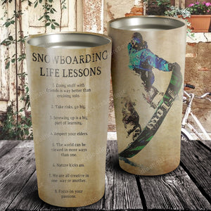 Snow boarding life lession, Snowboard Lover Gifts Tumbler