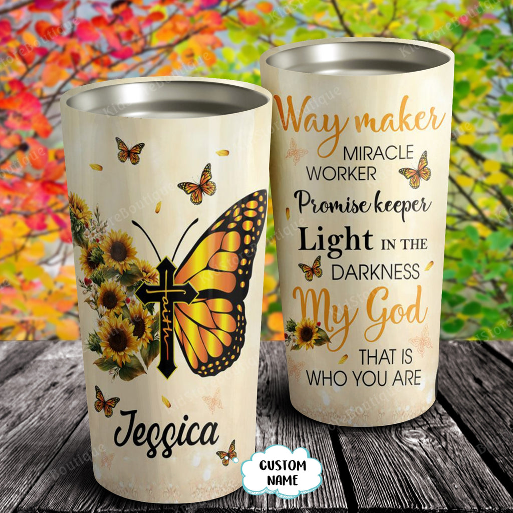 Light in the darkness my god that is who you are, Personalized Tumbler