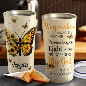 Light in the darkness my god that is who you are, Personalized Tumbler