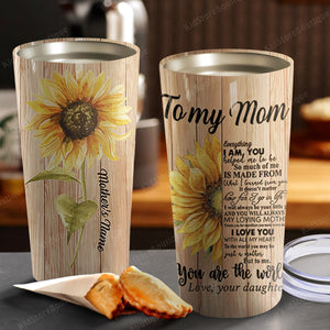 To my Mom, I live you with all my heart, you are the world to me, Personalized Tumbler