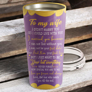 To My Wife You're My Lobster, Couple Tumbler, Personalized Tumbler