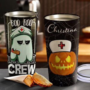 Boo boo crew, Gift for Halloween Day Tumbler, Personalized Tumbler