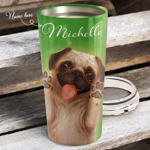 Warning! beware of Dog, don't touch my Tumbler, Personalized Tumbler
