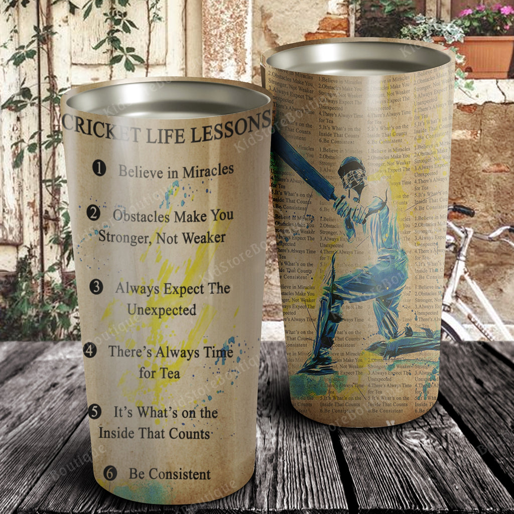 Cricket life lessons, believe in Miracles, Gift Idea Tumbler