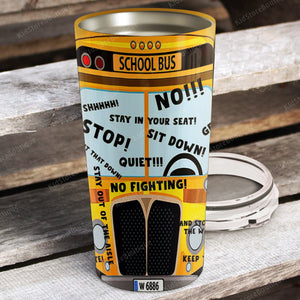 School bus, stop when red lights flash, Gift Idea, Personalized Tumbler