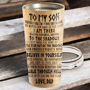 Viking To my Daughter, never feel that you are alone Tumbler, Personalized Tumbler