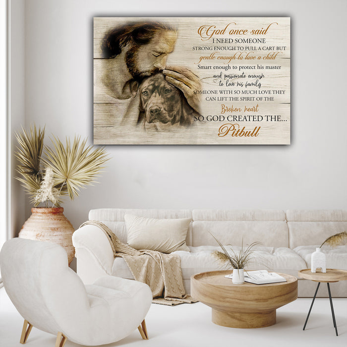 God once said I need someone strong enough to love a chlid, Godt Canvas, Wall-art Canvas