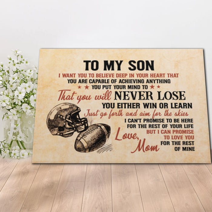 To My Son I Want You to Believe Deep in Your Heart Canvas