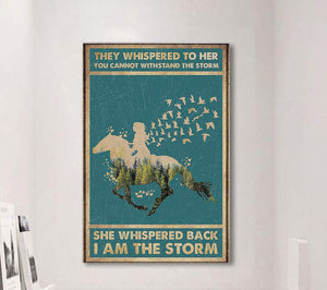 They Whispered To Her You Cannot Withstand The Storm Canvas- 0.75 & 1.5 In Framed - Home Living- Wall Decor, Canvas Wall Art