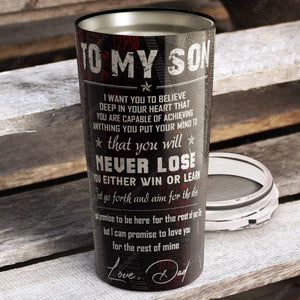 Baseketball To My Son I Want You To Believe Deep In Your Heart - Father and Son, Cup for Son, Best Son Gift