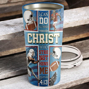 Baseball. I can do all things through Christ Tumbler, Personalized Tumbler