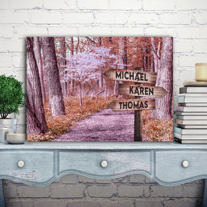 Pink Jungle - Street Signs Canvas