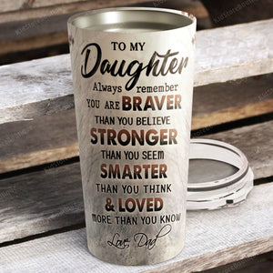 To My Daughter Father And Daughter Hunting Partners For Life - Dad and Daughter Hunting Tumbler - Father and Daughter gift