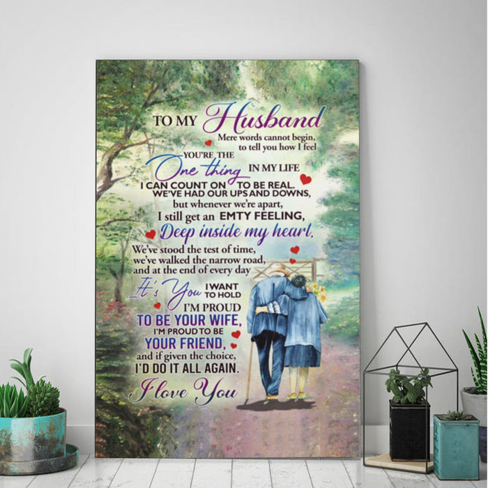 From Wife To Husband I'm Proud To Be Your Wife Your Friend Romantic Canvas