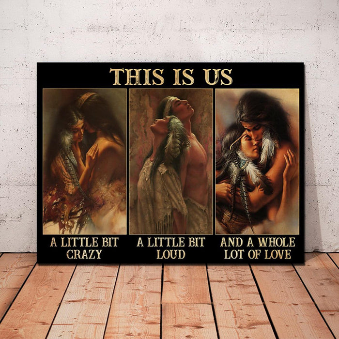 Native American Couple This Is Us Anniversary Gift Idea Canvas