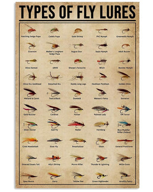 Types of fly lures, Wall-art Canvas