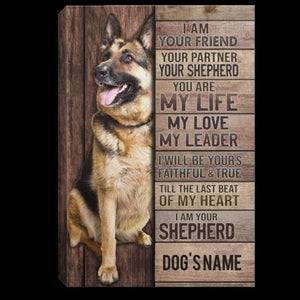 Personalized I Am Your Friend Your Partner Your Shepherd 1,5 Framed Canvas- Best Gifts for Prt Lovers -Wall Decor, Canvas Wall Art