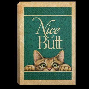 Vintage Retro Cat Nice Butt Framed Canvas - Best Gift for Cat Lovers- Canvas Wall Art - Canvas Wall Art