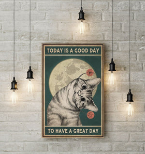 Today Is A Good Day to Have a Great Day Vintage 1,5 Framed Canvas  -Best Gift for Animal Lovers - Home Living- Wall Decor