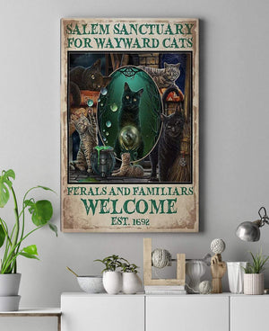 Salem Sanctuary For Wayward Cats 1,5 Framed Canvas  -Best Gift for Animal Lovers - Home Living- Wall Decor